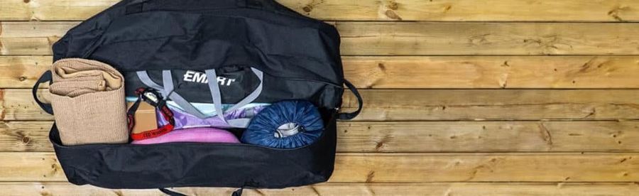 Storing wild camping equipment