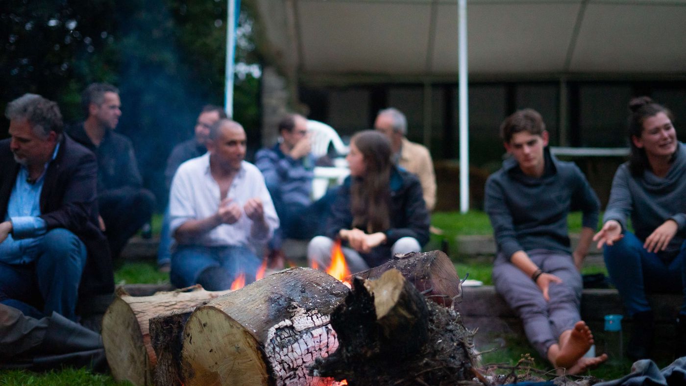 Members gathered at an outdoor event